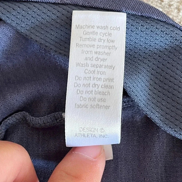 Athleta Gel Mesh Supercharged Tank Womens Size L Blue Sports Bra Built-In Active - Picture 6 of 7
